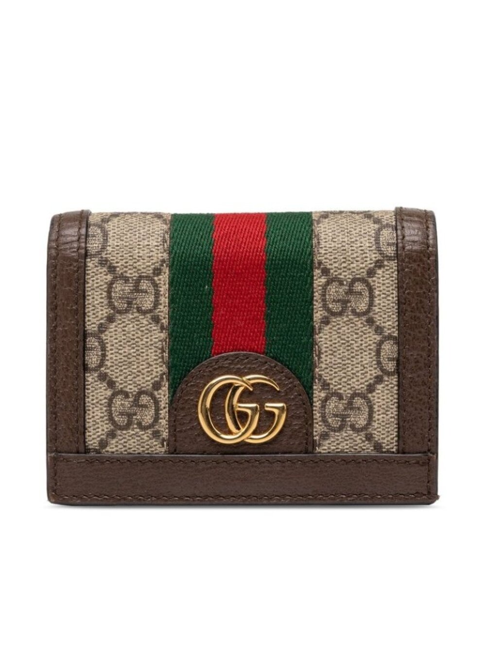 Gucci Ophidia GG Supreme Bifold Wallet Compact Beige Multicolor Leather - Picture 1 of 9